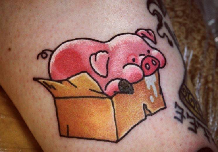 татуировка свиньи