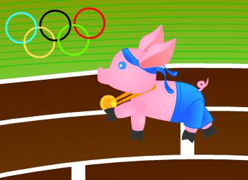 Как свиненок Масяня стал чемпионом в беге на поросячьей Олимпиаде